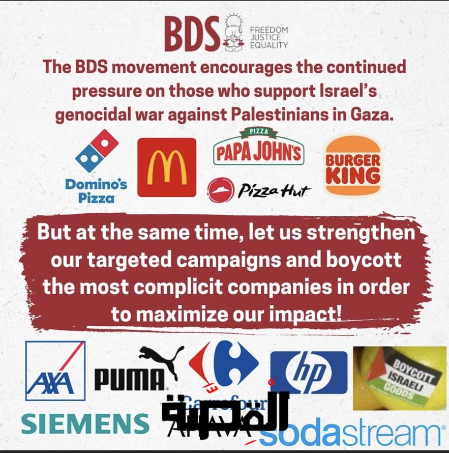 قائمة مقاطعة الشركات الداعمة لإسرائيل