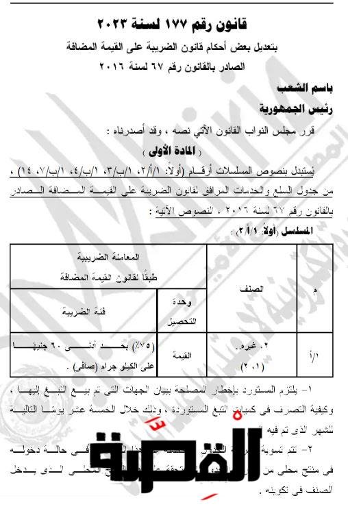 الرئيس السيسي يصدق على تعديلات بقانون القيمة المضافة لـ «السجائر والتبغ بأنواعه»